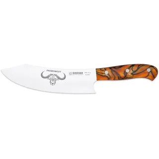 Giesser seit 1776 - Made in Germany - Kochmesser 20 cm Spicy Orange, PremiumCut Chefs No 1, Küchenmesser, Acryl, exotisch, rostfrei, deutsches Grillmesser scharf