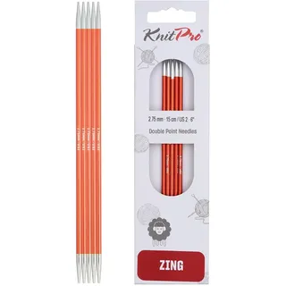 KnitPro Zing Nadelspiele 6" (15cm) | 2.75mm