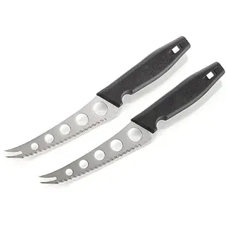 Buddy's Blades - Käsemesser, 2er Set, Messerset, Ergonomischer Griff, 25 cm Länge, Edelstahl, Schwarz