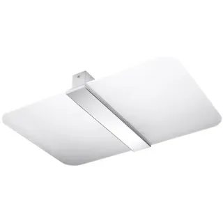 SOLLUX lighting Deckenlampe Deckenleuchte - Deckenstrahler Stahl Glas - 1 Flammig - LED Lampe Glühbirne - Weiß Chrom Azalia