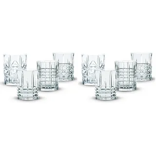 Nachtmann 4-teiliges Gläser Set, 345 ml, Highland, 95906, Trinkgläser aus Kristallglas, Tumbler spülmaschinenfest (Packung mit 2)