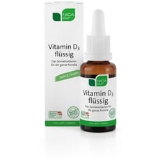 NICApur Vitamin D3 flüssig 1000 I.E - hochdosierte Tropfen - 25 ml (900 Tropfen)