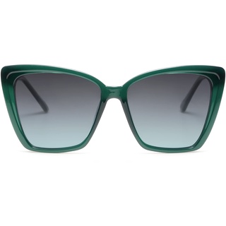 SOJOS Sonnenbrille Damen Cateye Retro,Vintage Mode Katzenauge Polarisierte Quadratisch Sonnenbrillen Größ UV-Schutz SJ2206