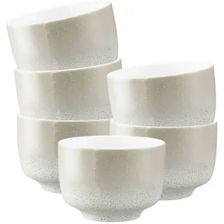 Tasse SELTMANN WEIDEN "Milchkaffeetassen ohne Henkel Sento Home 350 ml 6er Set", beige (aura cream), 6 tlg., Porzellan, Trinkgefäße, Tasse