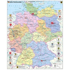 Deutschland politisch mit Wappen 1 : 700.000