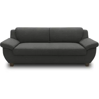 DOMO. collection Sofa Panama, 3-Sitzer, 3er Couch, Garnitur, 3-2-1 Sofa, 91 x 207 x 80 cm (BxTxH), anthrazit