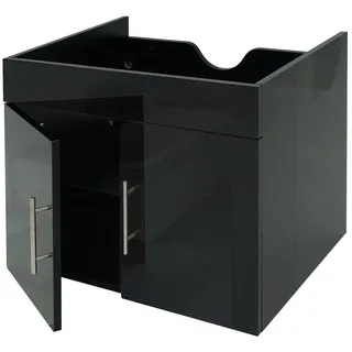 Mendler Waschbeckenunterschrank 59,0 x 48,0 x 46,0 cm Schwarz