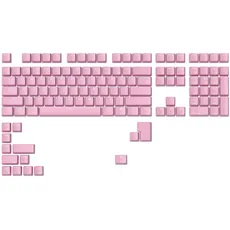Glorious Gaming 123x ABS Doubleshot Keycaps V2 (US-Layout) - Dual Molded Design, garantiert farbecht, RGB-freundlich mit transparenter Beschriftung, passend für jeden MX-Schaft, US-Layout - Pink