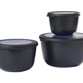 Mepal Cirqula rund schwarz 0,5 l, 1 l, 2 l, 3-teiliges Set
