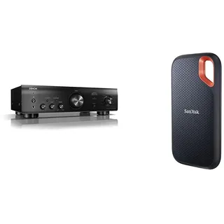 Denon PMA-600NE Vollverstärker mit 70W pro Kanal und Bluetooth & SanDisk Extreme Portable SSD 2 TB Schwarz