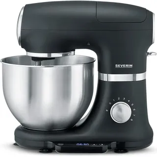 SEVERIN Küchenmaschine KM 3899 aus Edelstahl, schwarz - Schwarz