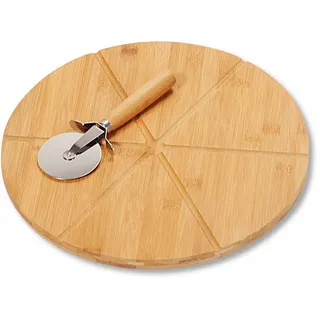 Kesper Pizzateller , Naturfarben , Holz , 2-teilig , Bambus , 1.50 cm , Fsc , Geschirr, Teller, Pizzateller