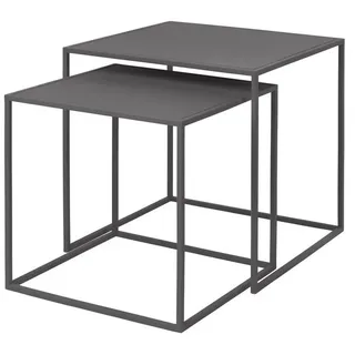 BLOMUS Beistelltisch Fera 2tlg. Stahl Grau