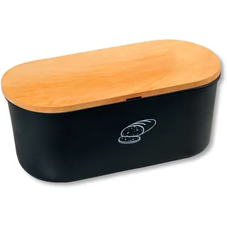 KESPER® Brotkasten 2 Stk. tlg. mit Deckel aus Melamin, schwarz