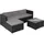 Lignano Rattan Lounge für 3-4 Personen schwarz