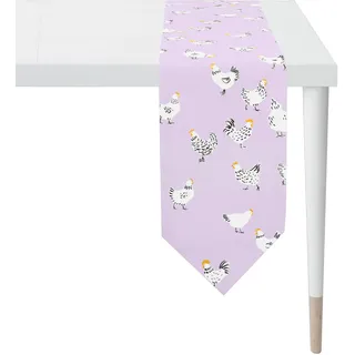 Tischband APELT "3102", lila, mauve, B:25cm H:0,5mm L:175cm, Obermaterial: 75% Baumwolle, 25% Polyester, Tischdecken, Tischband