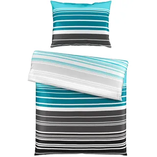 Esposa Bettwäsche , Blau , Abstraktes , 140x200 cm , atmungsaktiv, schadstoffgeprüft , Heimtextilien, Bettwäsche & Leintücher, Bettwäsche, Satin-Bettwäsche