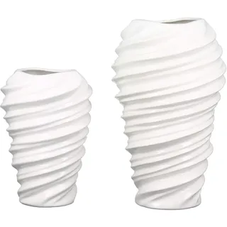 Casablanca modernes Design Vase Twist Weiß