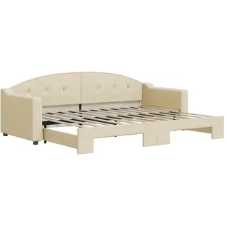 VidaXL 3197529, Sofabett, Cremefarben, Schaum, Metall, Polyester, Holz, 2230 mm, 900 mm - Beige