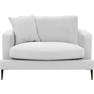 Home Affaire Sessel HOME AFFAIRE "Cozy Loungesessel, Designersessel, Maße B/T/H: 91/97/80 cm", silber, B:91cm H:80cm T:97cm, Samtoptik (100% Polyester);Struktur (100% Polyester), Sessel, XXL-Sessel Einzelsessel, mit Metallbeinen und Zierkissen