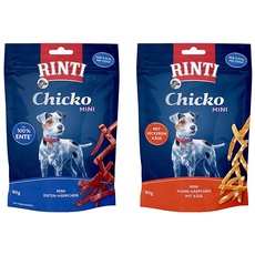 RINTI Chicko Mini Ente 12 x 80 g & Chicko Mini Huhn und Käse 12 x 80 g