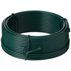 Merriway BH00135 2 mm x 15 m Plastikbeschichteter Gartendraht, Grün / Weiß