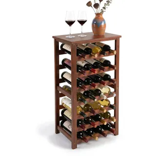 Relaxdays Weinregal 94 x 47 x 26 cm Dunkelbraun