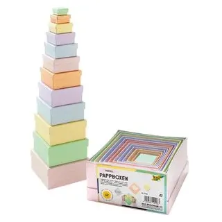 Folia PASTELL Geschenkboxen-Set bunt