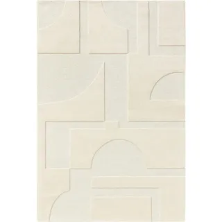 benuta Pure Wollteppich Logan Cream 250x350 cm , Creme , Textil , Abstrakt , Rechteckig , 250x350 cm , pflegeleicht , Teppiche und Böden, Teppiche, Schafwollteppiche