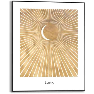 Poster REINDERS "Mond", gold (farbe bild(er): goldfarben), B:40cm H:50cm T:1,6cm, MDF, Bilder, Poster