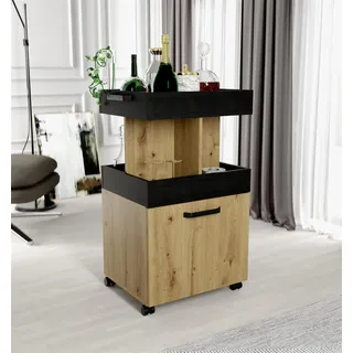 Servierwagen HOME BAR 203 Optik: Artisan Eiche Schwarzeiche, von Forte - Braun