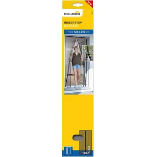 Schellenberg 75889 Magnetischer Mückenvorhang 120 x 240 cm Schwarz