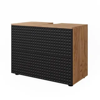 Vicco Waschbeckenunterschrank Irma Anthrazit gepunktet 80 x 58.6 cm mit 2 Schubladen, - Dunkelgrau