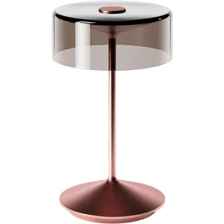 SIGOR Numotion - Dimmbare LED Akku-Tischleuchte Indoor & Outdoor, Höhe 26,5 cm, aufladbar mit Easy-Connect, 12 h Leuchtdauer, Rosegold