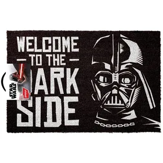 Grupo Erik Welcome to the Darkside Fußmatte Schmutzfangmatte 40x60 | Kokosmatte 40x60 cm - Fussmatte außen und innen Lustig - Fußabtreter Rutschfest Türmatte Star Wars Fanartikel Merch Geschenke