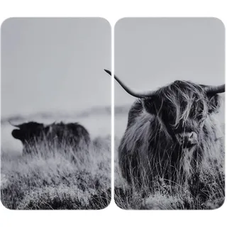 Wenko Herd-Abdeckplatte Universal Modell Highland Cattle bunt/grau