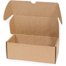 Only Boxes Karton aus Wellpappe, für Postversand, selbstaufbaubar, zur Aufbewahrung, Größe L, 20 x 9 x 7 cm, 20 Stück