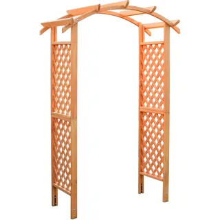 Promadino Rosenbogen Pergola Diana 132 x 70 x 206 cm Braun