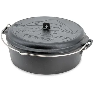 Petromax Dutch Oven Essential Line 5,5L - Gusseisen Feuertopf mit Pfannendeckel