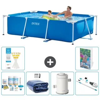 Rechteckiger Frame Pool - 260x160x65 cm - 7-teilig S136 - Blau