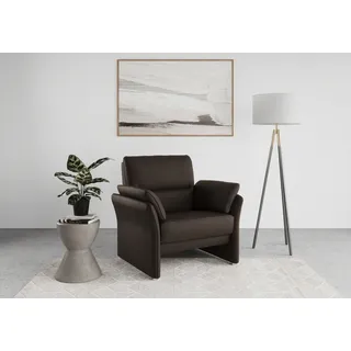 DOMO collection »Pina elegant und zeitloser Clubsessel, bequemer Cocktailsessel« Hoher Sitzkomfort, Luxus-Microfaser Lederoptik, braun