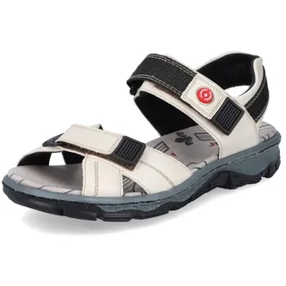 Rieker Damen Klassische Sandalen 68851, Frauen Sandalen,Freizeitschuhe,Sommerschuhe,offene Schuhe,Strandschuhe,Weiss (80),39 EU / 6 UK