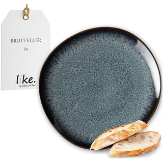 Villeroy & Boch like. by Villeroy & Boch – Lave Brotteller Grau, Spülmaschinenfest, Mikrowellensicher, Teller, Essteller, Porzellan, Geschirr, Steingut