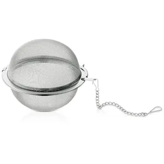 WMF Teesieb Teekugel mit Kette, Teeei, Gewürzsieb, Gewürzei, 5cm Gourmet Edelstahl, Teesieb, Silber