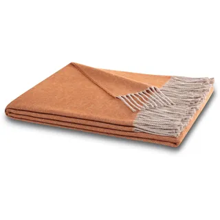 Biederlack Fransenplaid 130x170 cm | rust - orange