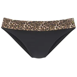 LASCANA Bikini-Hose Damen schwarz-leo Gr.34