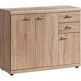 Procontour Sideboard »Sun«, Breite 90 cm mit 3 Türen und 2 Schubkästen, braun