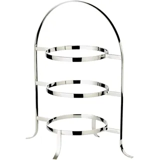 EDZARD Telleretagere Sina (Höhe 42 cm) schwerversilbert, für 3 Teller Ø 20 bis 28 cm, Tellerhalter Etagere