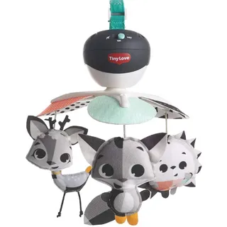 Tiny Love Take Along Mobile, 3-in-1 Musik Mobile Baby Elektrisch, 0+ Monate, für Babybett, 3 Verbindungsstücken, 5 Melodien, 30 Minuten Kontinuierliche Musik, Magical Tales