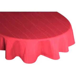 Wirth Tischdecke LANGWASSER oval 130 x 190 cm rot
